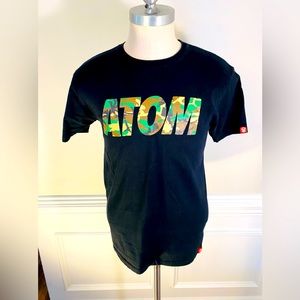 Men ATOMIC Camo SZ Medium Black and Green T Shirt(100)